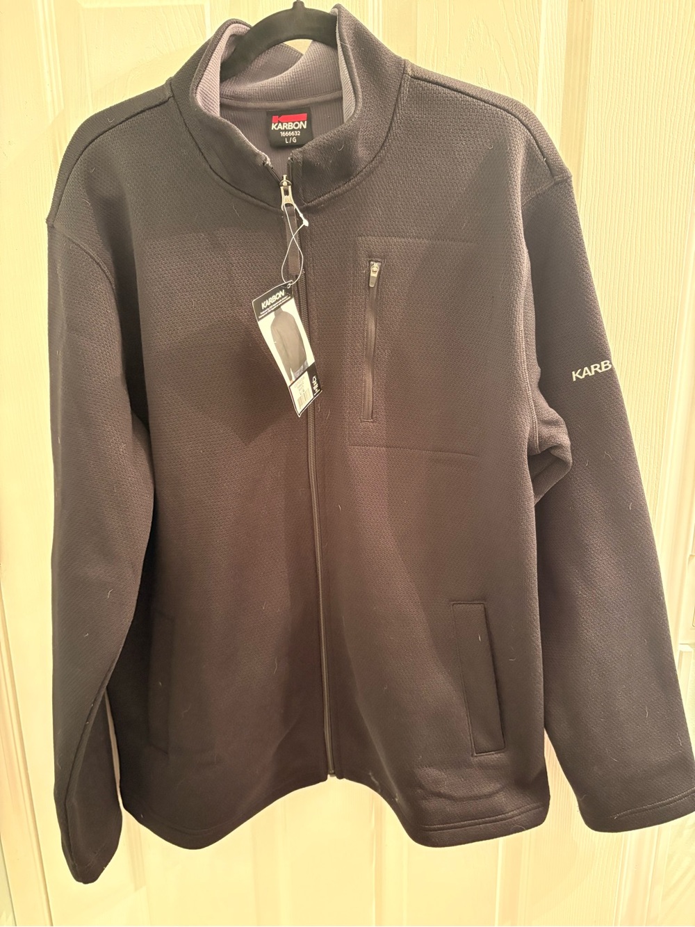 Karbon Black Full Zip Fleece Jacket NWT | Men’s Large